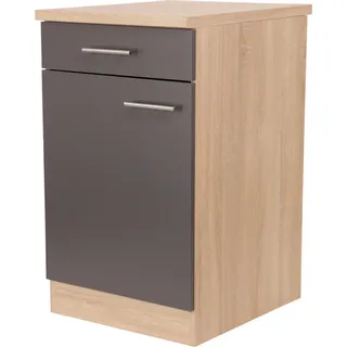 Respekta Unterschrank Küchenschrank 50 x 60 x 84,8 cm Grau
