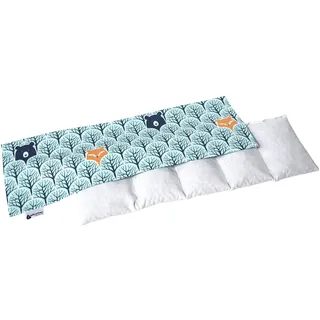 Medi Partners Kirschkernkissen Mikrowelle 60x20cm Körnerkissen groß Wärmekissen 800g 100% Baumwolle 5 kammern abnehmbarer Bezug - Kirschkernkissen nacken schulter Kältetherapie (Wald)