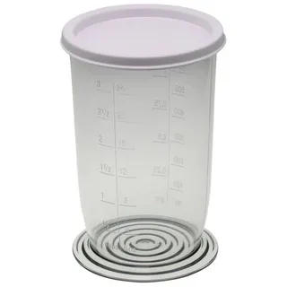 Piebert Universal-Messbecher mit Skala + Deckel 21416 (H15,5 xØ 9 cm) 700 ml für Stab-/Handmixer
