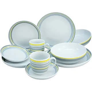 CreaTable Trend Line Kombiservice 10-tlg. gelb/grau