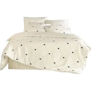 bettbezug 140 x 220 cm Baumwolle weiß - Weiß