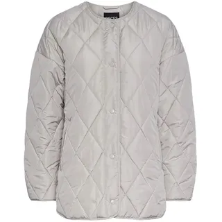 Pieces Steppjacke in Silver Gray | Hellgrau - XS