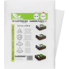 GARDENIX® 32 m2 Frühling Gartenvlies mit Wasserdurchlässigkeit, zur Abdeckung von Gemüsebeeten, UV-Stabilisierung (3,2m x 10m)