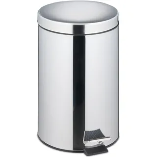 Relaxdays Treteimer 20 l Silber