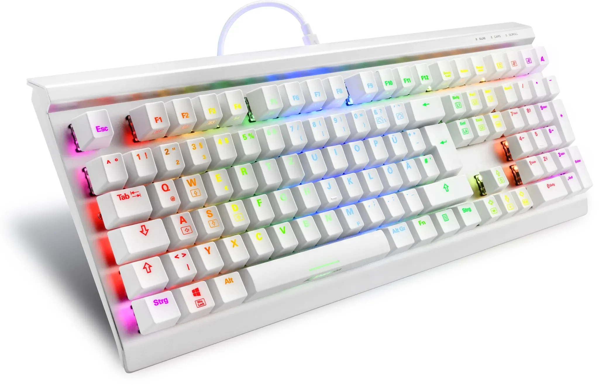 Bild von Skiller SGK40 White, LEDs RGB, Huano RED, USB, DE (100008559)