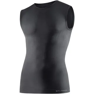 BRUBECK Top Herren | Tanktop Männer | Unterhemd grau | ärmellos T-Shirt atmungsaktiv | Tank Top Men | Achseltop | Shirt No Sleeves | Gym | 41% Merinowolle | Gr. XXL | Dunkelgrau | SL10160
