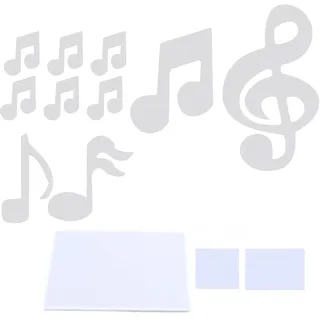Wandaufkleber, DIY Spiegel 3D Musik Note Wandaufkleber Abziehbilder Home Decoration für Home Wohnzimmer Schlafzimmer Hintergrunddekoration(Silber)