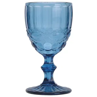 Garcia de Pou Weingläser, Vintage-Design, 260 ml, Ø8 x 15,5 cm, Blau, Glas