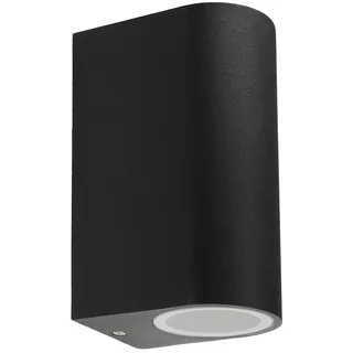 ChiliTec LED Wandleuchte Aluminium/Edelstahl 2x GU10 IP44 schwarz