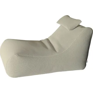 Pouf Abuli, Mehrzwecksessel, Sitzsack, Hockerhocker,  Italy, 70x120 h65 cm, Beige - Beige