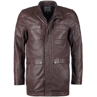 Lederjacke JCC "Lederjacke 31024406", Herren, Gr. 56, braun (schwarz braun), Obermaterial: 100% Lammnappaleder LANA. Futter: 100% Baumwolle CO., Jacken Lederjacke