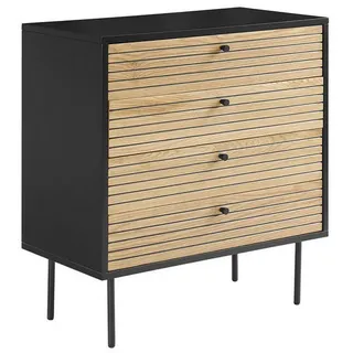 SalesFever Torsby 80 x 85 x 40 cm Beige / Schwarz