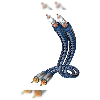 in-akustik Composite Audio Kabel 0.75m blau/silber (00404007)