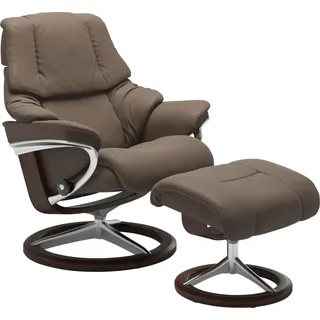 Stressless Relaxsessel "Reno", braun (mole batick), B:79cm H:99cm T:75cm, Leder BATICK: BATICK ist ein leicht korrigiertes, durchgefärbtes und genarbtes Möbelleder, bei dem die meisten Unebenheiten und Spuren in der Regel entfernt wurden.