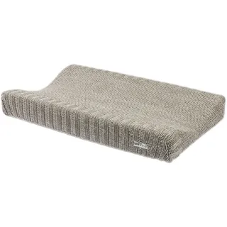 Meyco 2763081 2-Keil Wickelauflagenbezug Wickelkissenüberzug gestrickt 100% Baumwolle 45x70cm RELIEF MIXED Sand