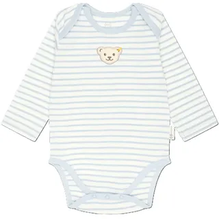 Steiff Unisex Baby Body amerikanischer Kragen Langarm Unterwäsche, Celestial Blue, 80