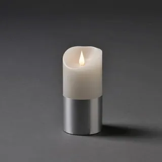 Konstsmide LED Echtwachskerze 16 cm weiß