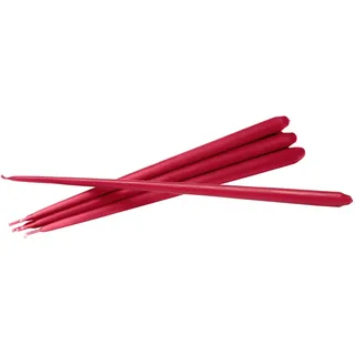 Stoff Nagel Taper Candles by Ester & Erik (Box w/6 pcs) - red, 29x1,3cm