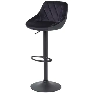 Homescapes Barhocker Henley 48 x 105 x 46 cm Schwarz