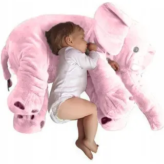 Gustaw Groß Elefant (Rosa, 155cm) - Plüsch Kuscheltier, Plüschelefant - XXL Elephant Tier, Weiche und Kuschelige Stofftiere, Plüschtier Kinder, Baby.