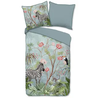 DESCANSO Bettwäsche, Yasmin Satin - aqua