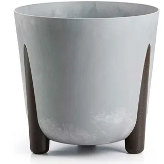 HowHomely Blumenkübel Blumentopf Pflanztopf grau Beton-Optik 12,4L modern Deko