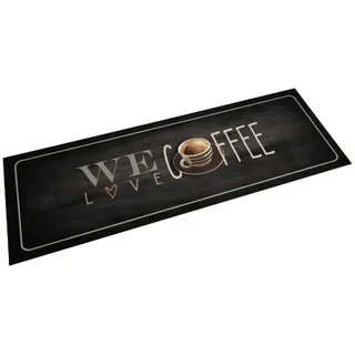 vidaXL Küchenteppich Teppichläufer 60 x 180 cm Schwarz