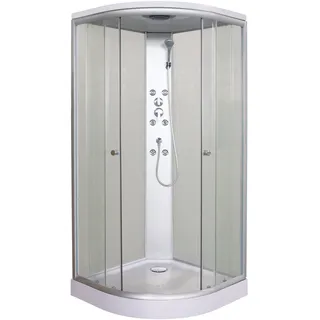 SANOTECHNIK "RELAX 1", Maße: 90x90x215cm, silber matt),