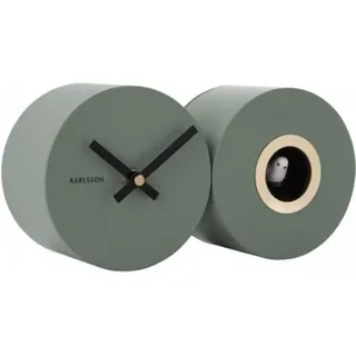 Karlsson Wanduhr Duo Cuckoo Matt Jungle Green - Grün