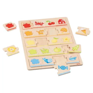 GOKI Holzpuzzle Farben 5x4 Stü ck