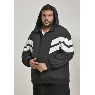 Urban Classics Crinkle Panel Tra Gt Jacke - Black / White - 4XL