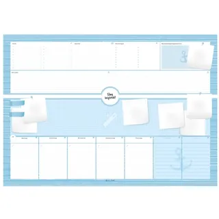 Nova MD Schreibtischunterlage aus Papier mit 50 Blatt zum Abreißen - Hochwertige Schreibunterlage im Format DIN A2, Papierunterlage für Kinder und Erwachsene