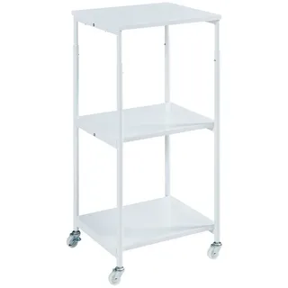 [en.casa] Rollbarer Druckertisch Janertu 82x39x35 cm Weiß [en.casa]