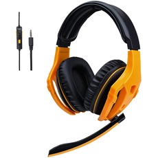 TINGDA USB Gaming Headset - Heysong KG001 with Surround Sound, Heavy Bass, and Clear Microphone for Laptop, PC, PS4, and PS5