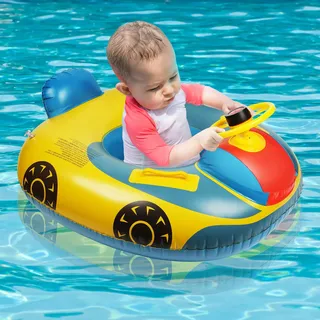 Vicloon Baby Schwimmring,Baby Float Kleinkinder Schwimmsitz,Baby Pool Schwimmring Automobil Stil mit Lenkrad, Baby Schwimmhilfe für Kinder von 1-6 Jahre alt