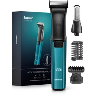 KENSEN Intimrasierer Mann, Rasierer Herren Intimbereich 2 In 1 Körperrasierer Herren Nass- & Trockenanwendung Intim Rasierer Männer Typ-C Body Groomer Men Aufsteckkämme Brust Achselhöhle Leiste