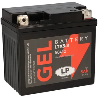 Landport Batterie 12V 5Ah für Motorrad Startbatterie MG LTX5-3
