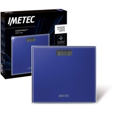 Imetec Compact ES1 100, elektronische kompakte Personenwaage, schmales Design, großes LCD-Display, maximale Tragfähigkeit 150 kg