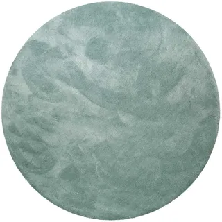 Homie Living Teppich »Pisa« rund 25 mm Höhe Hochflor, Microfaser, uni, weich, Shaggy, Wohnzimmer, Schlafzimmer Homie Living Ø 200 cm 1 Stk.