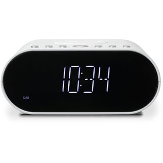 Roberts Ortus Charge Radiowecker Dab+/FM/Bluetooth mit Qi-Ladegerät, Weiß