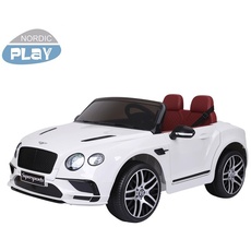 Nordic Play Electric car Bentley 2 persons 2x6V white with EVA tyres Speed