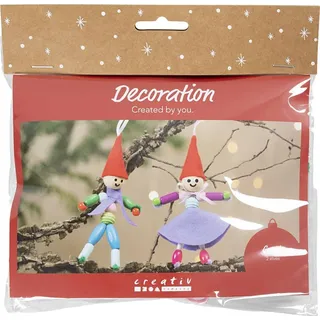 Creativ company mini hobby set dekoration, Weihnachtswichtel, verschiedene Farben, 1 Karton