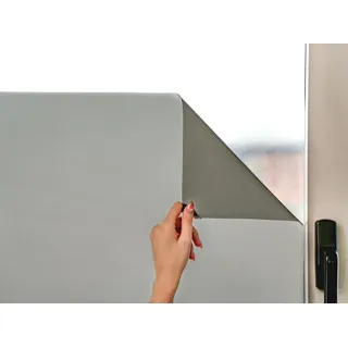 Marapon Fensterfolie Blickdicht von aussen in Grau 0,30x2 m Sichtschutzfolie Fenster mit statischer Haftung, Milchglasfolie blickdichte Fensterfolie lichtdurchlässig, Folie Fenster Sichtschutz