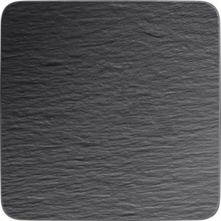 Villeroy & Boch Servierplatte »Servierplatte Manufacture Rock ø 32,5 cm Schwarz Iconic (1 x)