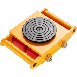 Vevor Panzerrollen 6T Transportfahrwerk 280x210x105mm Transportrollen aus Kohlenstoffstahl Industrieroller mit 4 PU-Richtungsräder Roller Ф 135x9mm Drehplatte Möbeltransporthilfe Transportroller