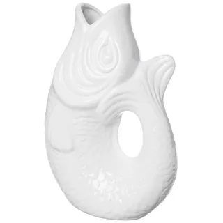Giftcompany Monsieur Carafon Vase/Karaffe Fisch L Weiss 2,7l