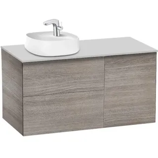 Waschbecken links + Unterschrank 2 Schubladen + 1 Tür Beyond Roca, 100 x 50 x 52 cm, Eiche (Referenz: A851396402)