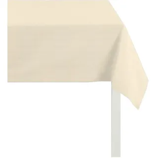 Tischdecke APELT "4362 Rips - UNI" Gr. 4, beige (natur), B:140cm L:250cm, Baumwolle, Polyester, Tischdecken, Tischdecke, Wasser- und Schmutzabweisend