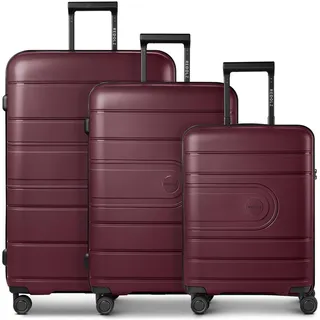 Redolz Essentials 11 Koffer-Set 3-tlg. burgundy/weinrot/braun