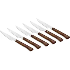 Arcos 372000 Table Messer - Steakmesser Set -KlingeNitrumEdelstahl110mm-HandGriffPack-HolzFarbeBraun